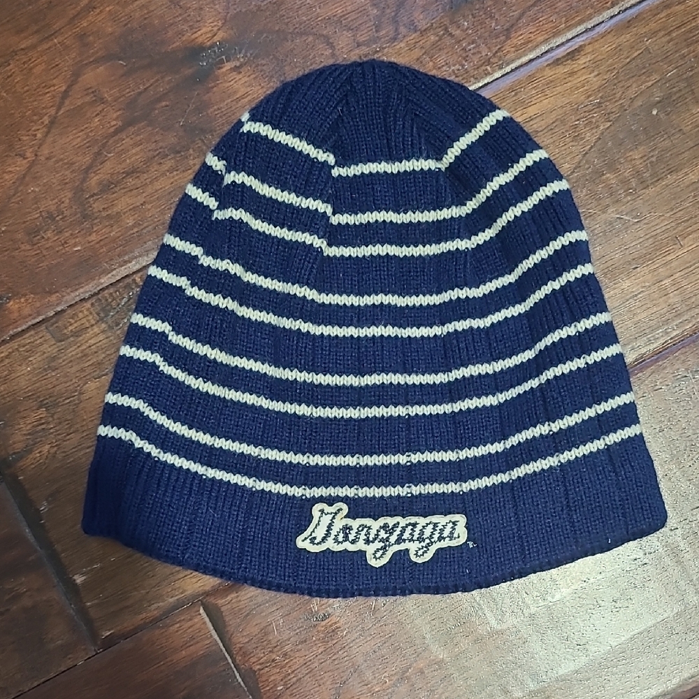 Gonzaga Navy and White Striped Beanie for Small Adult Or Kids